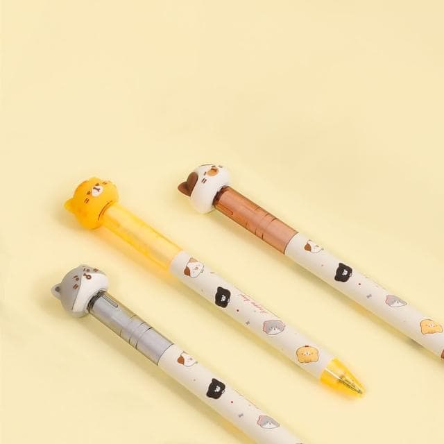 旋轉中性貓咪筆  0.5mm 文具 開學季 中性筆 旋轉筆 旋轉貓咪筆 原子筆 圓珠筆 可愛造型 交換禮物 原子筆