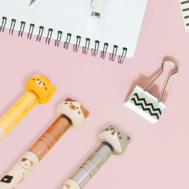 旋轉中性貓咪筆  0.5mm 文具 開學季 中性筆 旋轉筆 旋轉貓咪筆 原子筆 圓珠筆 可愛造型 交換禮物 原子筆