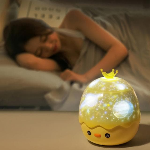 造型夜燈 皇冠小鴨投影夜燈 小夜燈 夜燈 投影燈 六款投影 禮物 浪漫 音效 交換禮物 聖誕節