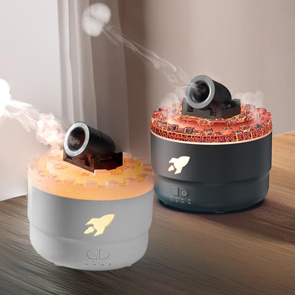 炮台香氛機 薰香機 火山薰香機 火山砲臺香薰機 大砲 火山 熔岩 七彩 加濕器 熏香機 擴香機 香氛機 香薰機 造型加濕器
