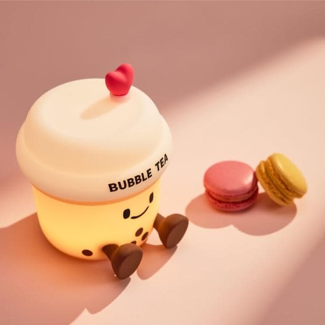 珍珠奶茶拍拍燈 珍奶小夜燈 小夜燈 夜燈 床頭燈 造型夜燈 三段燈光 定時關燈 生日禮物 交換禮物 聖誕節