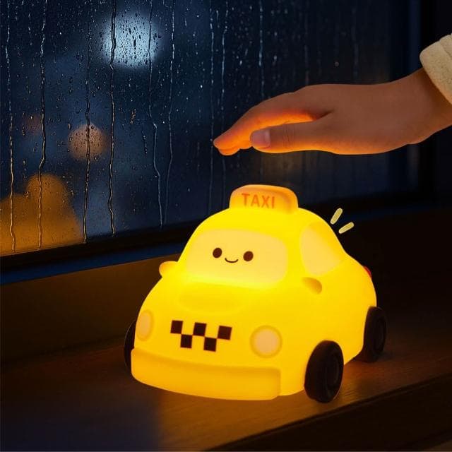 計程車拍拍燈 小夜燈 夜燈 床頭燈 聖誕節禮物 交換禮物 矽膠夜燈 造型夜燈 led小夜燈