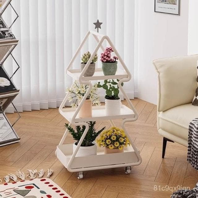 🎉特價下殺 花架 陽臺花架 落地架 鐵藝花架置物架陽臺移動花盆新款客廳花架子落地式多肉託架 植物花架 盆栽架