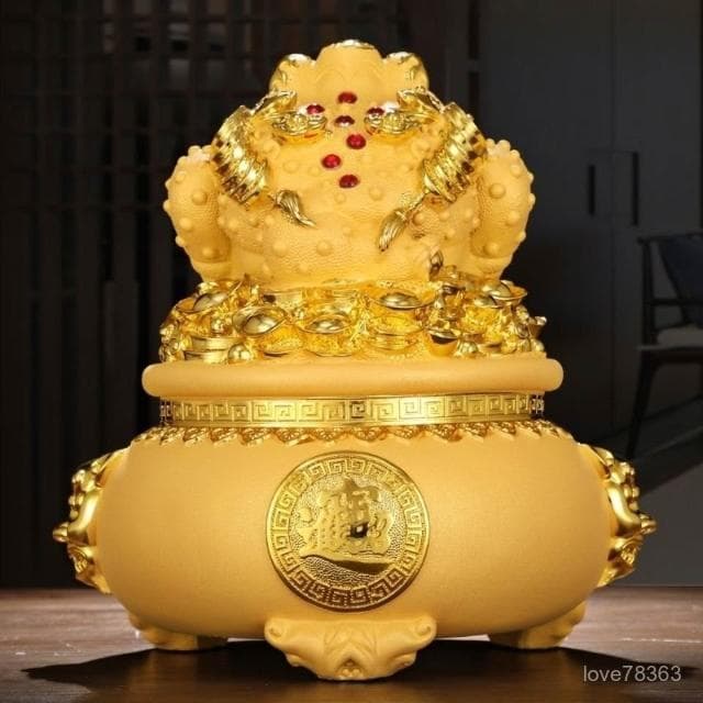 擺件 招財進寶 金蟾蜍 招財擺飾 蟾蜍咬錢 開運 風水擺件 傢居 辦公室 店鋪擺飾 開幕送禮
