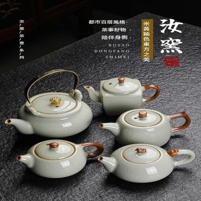 小慕KOGURE 汝窯手工杯 天青開片汝窯品茗杯 茶霑 茶杯 功夫茶具