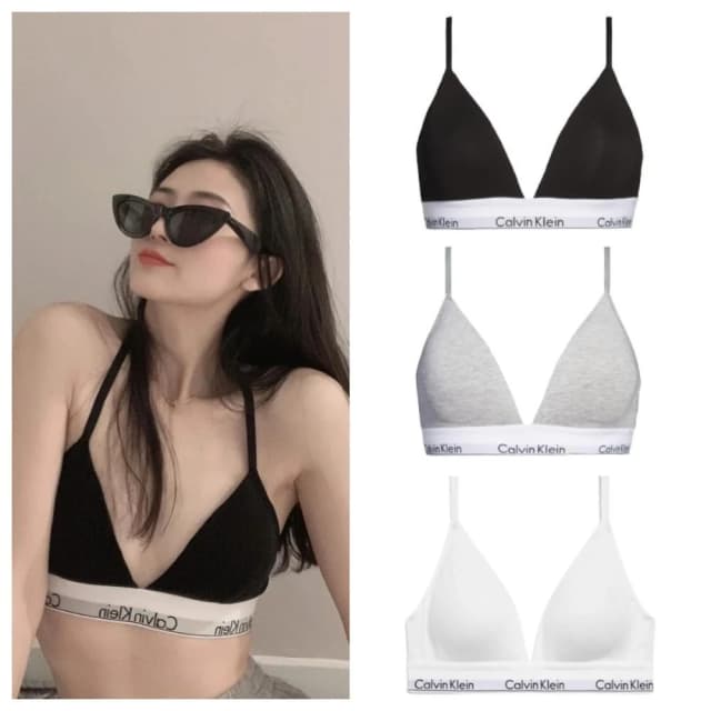 【Calvin Klein】CK 三角罩杯襯墊內衣  運動內衣  無鋼圈內衣(黑/白/灰 GF5650)
