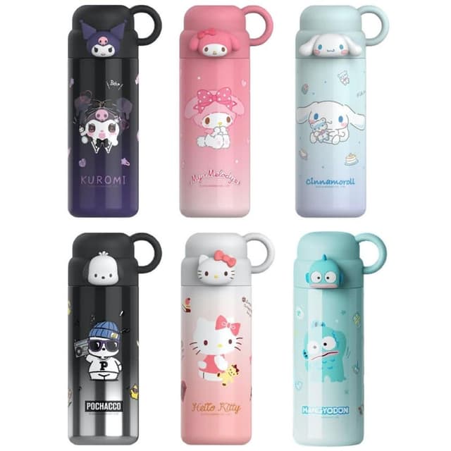 【SANRIO 三麗鷗】暖心保溫瓶 460ml (正版授權 316不鏽鋼內膽 保溫罐 保溫杯 運動水壺 兒童水壺 大容量水瓶 隨身水壺 庫洛米 大耳狗 美樂蒂  kitty凱蒂貓 人魚 帕恰狗 送禮 生日禮物 交換禮物 聖誕禮物)