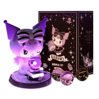 【SANRIO 三麗鷗】庫洛米水晶球占卜小夜燈 (3D立體造型 床頭小夜燈 占卜 算命 運氣 卡羅牌 水晶球 小夜燈 手辦 公仔 擺件 玩具 兒童夜燈 臥室裝飾 送禮 生日禮物 交換禮物 聖誕禮物)