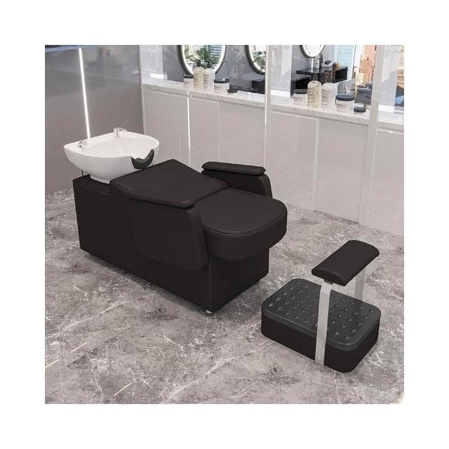 工廠直銷高檔髮廊陶瓷沖水床網紅半躺理髮店專用洗頭床簡約美髮店