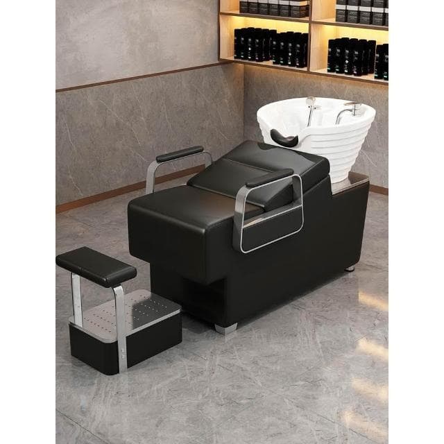 洗頭床理髮店專用美髮店髮廊沖水床陶瓷盆半躺式網紅潮店廠家直銷