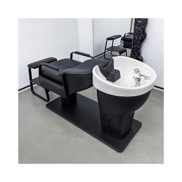 網紅理髮洗頭床時尚美髮店陶瓷深盆簡約半躺式沖水床高端髮廊專用
