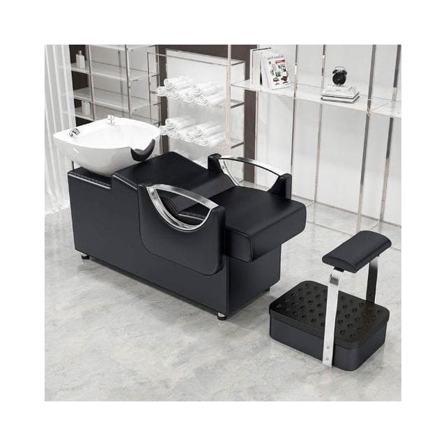 洗頭床理髮店專用最新款美髮店半躺式沖頭床帶腳踏網紅款廠家直銷