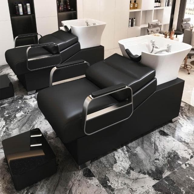 高檔陶瓷深盆洗頭床美髮理髮店專用半躺沖水床美髮店簡約紅潮髮廊