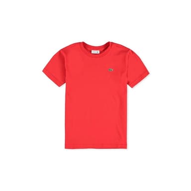 【LACOSTE】LACOSTE 鱷魚 10A/10YR 紅色 深藍 小孩上衣 童裝 圓領短袖T恤 圓領衫(10A/10YR 童裝)
