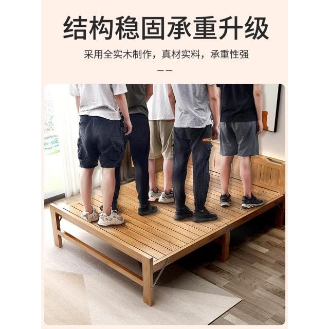 竹床折疊床單人雙人家用款成人午休簡易出租房一米二老式硬板涼床
