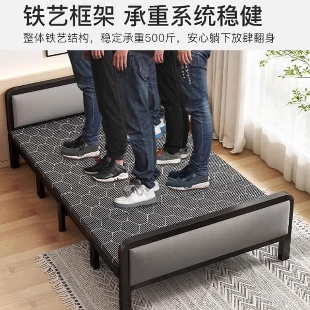 折疊床單人床家用成人簡易床宿舍午休小床出租屋雙人加固硬板鐵床