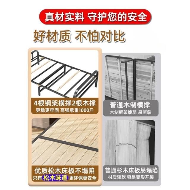 折疊床單人床成人家用簡易鋼木床雙人床硬板床鐵藝1米2折疊床鐵床