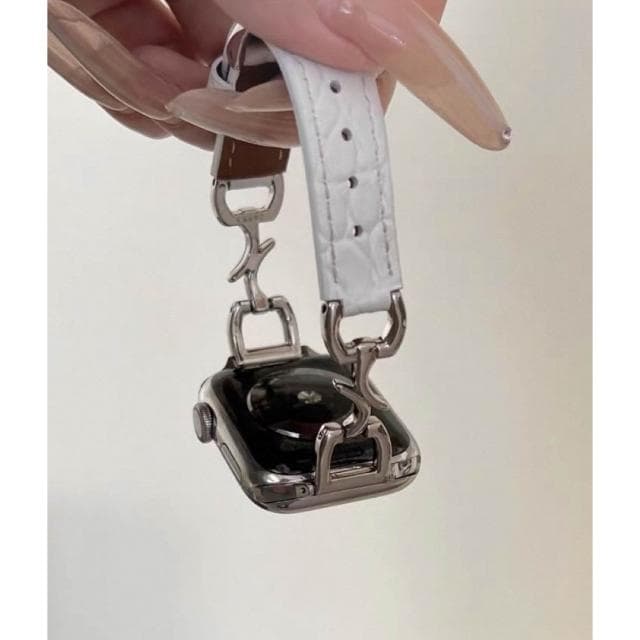 GTPSHOP  蘋果手錶真皮錶帶 iwatch10 蘋果手錶 S9 8 7 se 高級手錶 小香風真皮錶帶 鱷魚紋 蘋果手錶氣質皮錶帶 蘋果替換錶帶