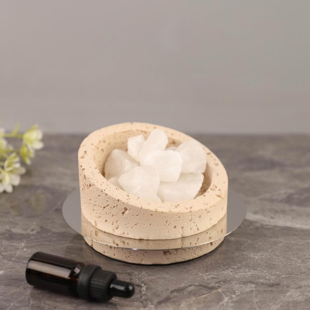輕奢侘寂風仿洞石樹脂無火香薰晶石擴香器擺件客廳臥室家居裝飾品