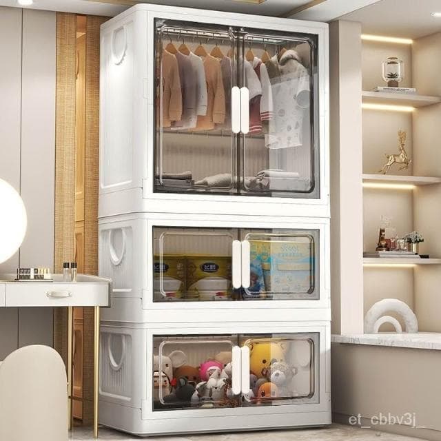 爆款🌈免安裝 超大麵寬 寶寶衣櫃 兒童衣服收納櫃 塑料傢用嬰兒儲物櫃多層 簡易小衣櫥 折疊收納箱 衣物收納箱 兒童衣櫥