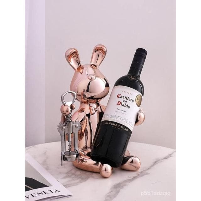 工廠直銷 免稅 兔子紅酒架裝飾品客廳喬遷禮物輕奢客廳餐桌麵餐邊櫃酒托酒櫃擺件酒櫃 酒架 擺件 XFS1