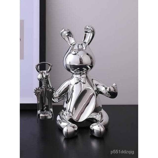 工廠直銷 免稅 兔子紅酒架裝飾品客廳喬遷禮物輕奢客廳餐桌麵餐邊櫃酒托酒櫃擺件酒櫃 酒架 擺件 XFS1