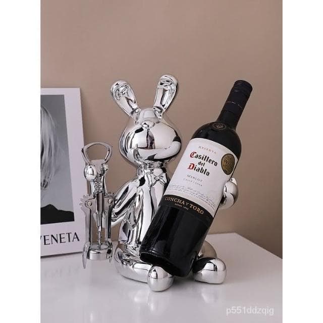 工廠直銷 免稅 兔子紅酒架裝飾品客廳喬遷禮物輕奢客廳餐桌麵餐邊櫃酒托酒櫃擺件酒櫃 酒架 擺件 XFS1