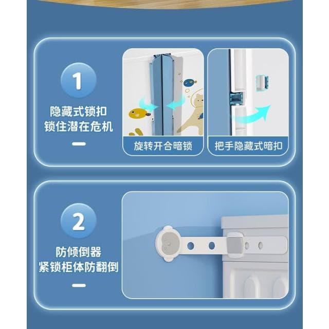海興兒童衣柜家用臥室簡易組裝塑料衣櫥嬰兒衣物收納柜寶寶儲物柜