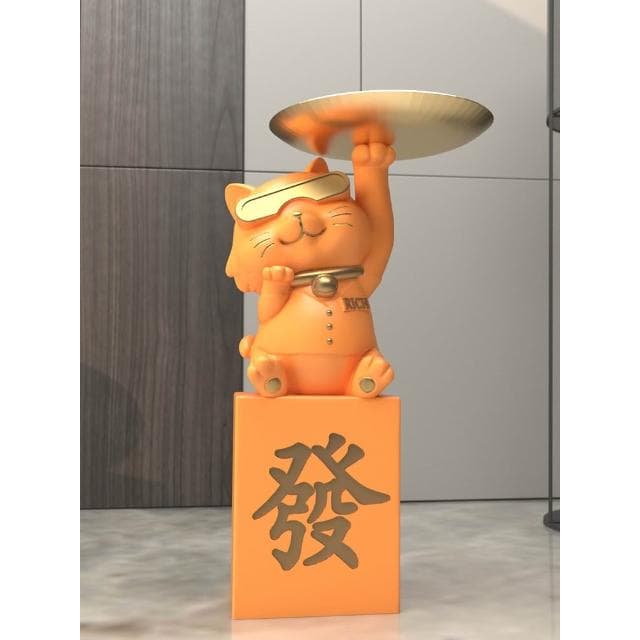 大型落地招財貓客廳家居裝飾品創意擺件搬家開業禮物喬遷新居禮品