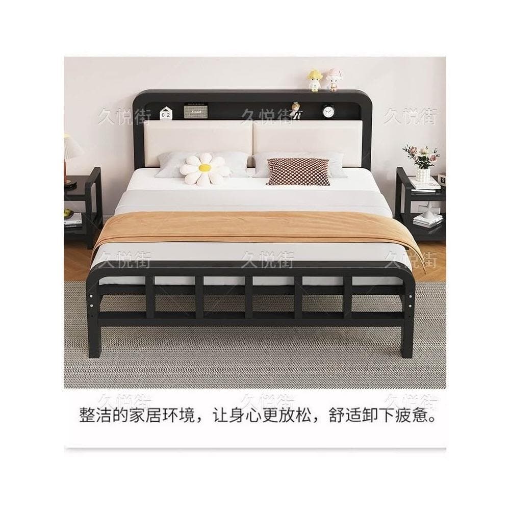 熱銷⭐爆款 2172 鐵藝床雙人床家用耐用加厚加固鐵床單人不銹鋼床靜音出租屋鐵架床
