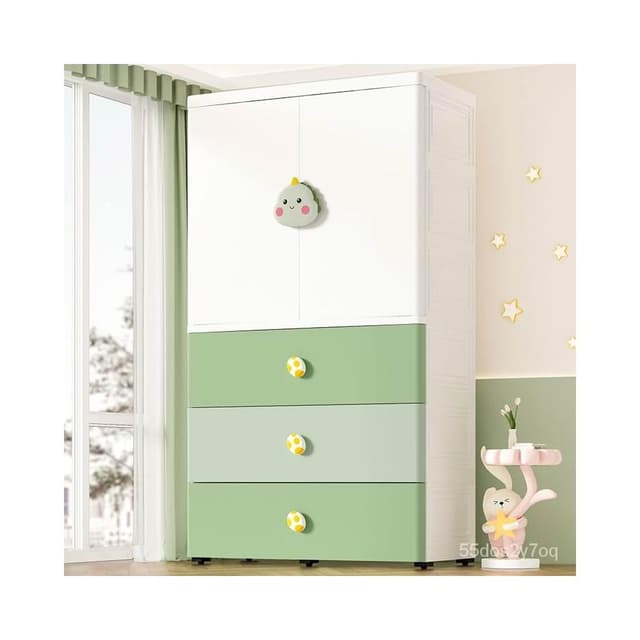 可開發票  75cm特大加厚 兒童衣櫃寶寶衣服收納櫃塑料傢用多層嬰兒小衣櫥 小孩衣櫃 櫃子 衣櫥 塑料收納箱 儲物櫃