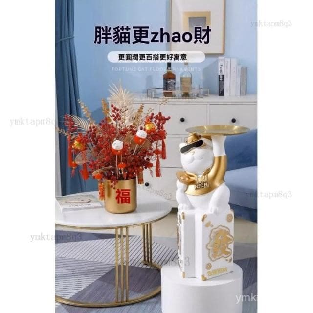 ⭐創意招財貓落地大擺件 客廳裝飾品 辦公室 前臺 門店裝飾擺件 招財擺飾 元寶發財貓存錢罐 開業喬遷禮物 入厝禮物