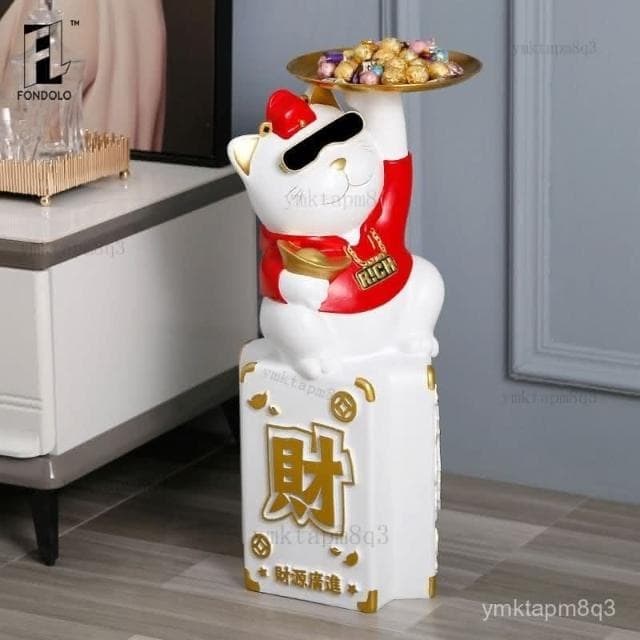 ⭐創意招財貓落地大擺件 客廳裝飾品 辦公室 前臺 門店裝飾擺件 招財擺飾 元寶發財貓存錢罐 開業喬遷禮物 入厝禮物