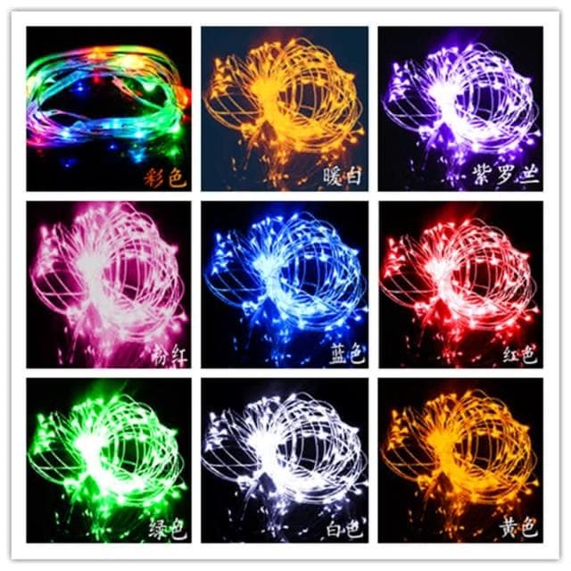 房間裝飾燈 LED 燈串 螢火蟲燈 防水燈串 銅線燈 裝飾燈聖誕節 串燈 裝飾 佈置 銅芯燈 禮物燈 _ 300cm扁盒