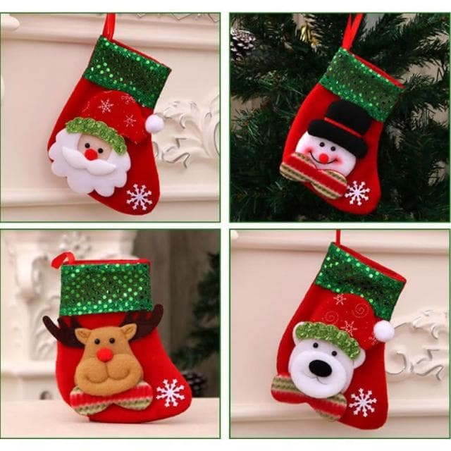 聖誕節裝飾品 禮物袋 聖誕襪子 禮物袋 耶誕老人 小襪 裝飾 耶誕節 禮品袋