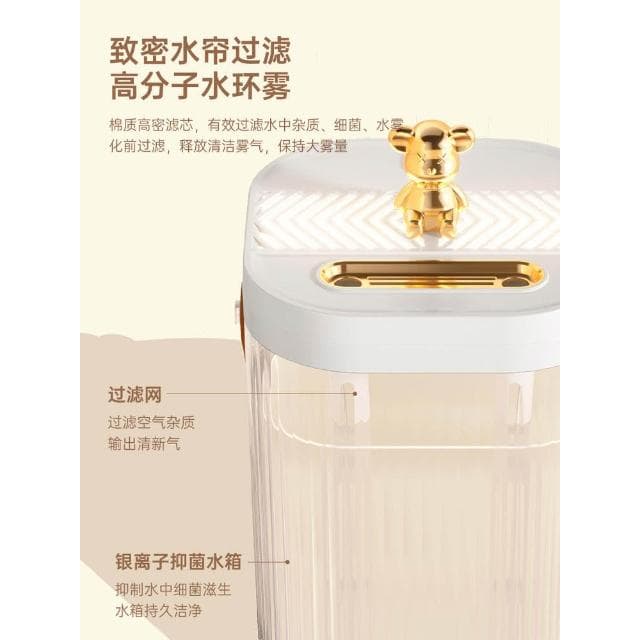 2L加濕器家用小型靜音臥室內usb充電孕婦嬰兒空氣淨化器辦公室桌面工位便攜宿舍學生床頭迷你香薰補水噴霧