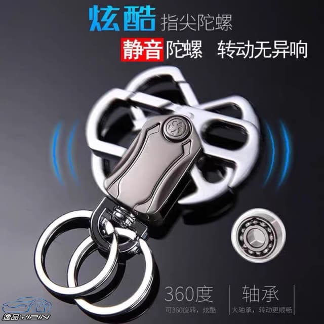 逸品汽車百貨 四合一 指尖陀螺鑰匙圈 金屬鑰匙扣 鎖匙扣 生日禮物 送禮 時尚精品