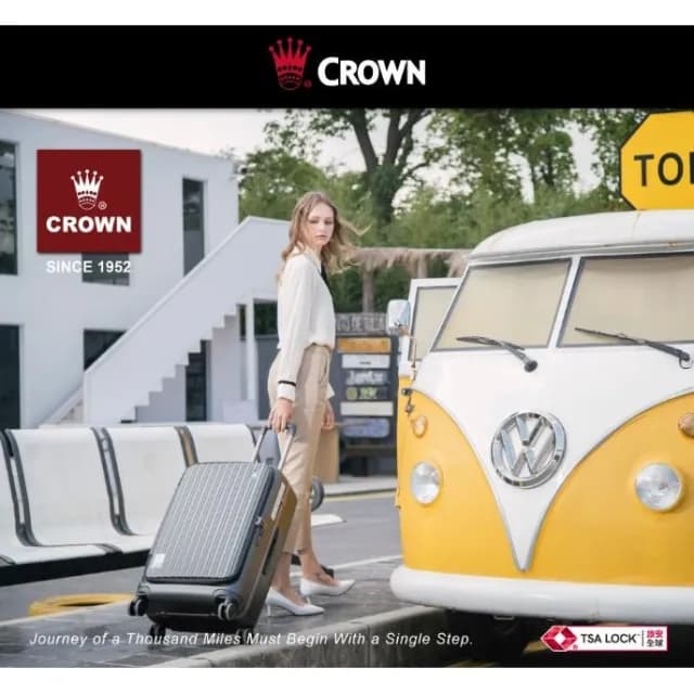 【CROWN 皇冠】BOXY 旅行箱 26吋上掀式框架拉桿箱 TSA海關安全鎖 boxy行李箱｜C趣買購物