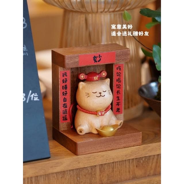 貓財神/招財貓擺件新年春節可愛創意玄關桌家居裝飾生日喬遷禮物