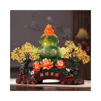 ⭐ 免運 招財金蟾聚寶盆 水晶髮財樹 招財擺件 招財擺飾 客廳擺件 玄關擺飾 辦公室擺飾 入厝禮物 開店送禮 開幕送禮