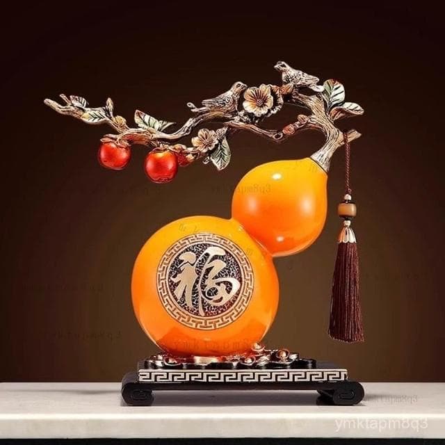 💚 招財葫蘆擺件 福字擺件 招財擺飾 創意客廳擺件 電視櫃擺件 酒櫃擺件 玄關裝飾品 家居裝飾 喬遷禮品 入厝禮物