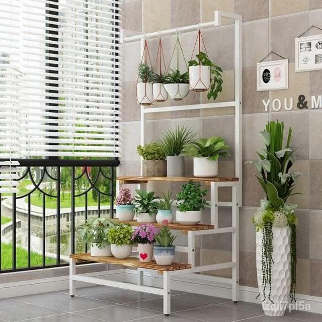 花架 室內客廳陽臺多層落地式鐵藝掛架花架 階梯花架 鐵藝花架 花盆架 花架陽臺落地式 盆栽架 園藝花架 植物架 花架落地