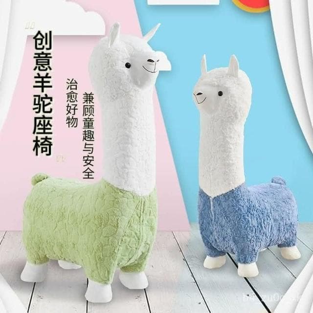 限時免運/熱銷 羊駝娃娃 草泥馬娃娃 羊駝 草泥馬 動物椅凳座椅 兒童沙發動物娃娃 動物椅 生日禮物 送女友 仿真羊駝