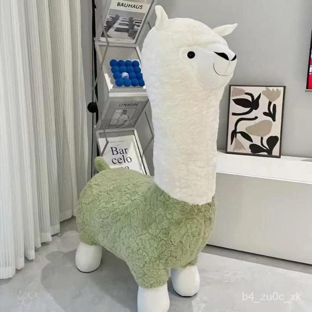 限時免運/熱銷 羊駝娃娃 草泥馬娃娃 羊駝 草泥馬 動物椅凳座椅 兒童沙發動物娃娃 動物椅 生日禮物 送女友 仿真羊駝