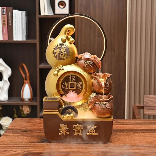 聚寶盆 葫蘆 招財流水擺件 流水盆 招財擺飾 招財流水盆 流水聚寶盆 流水擺件 開運 招財擺飾 入厝禮物 開幕送禮
