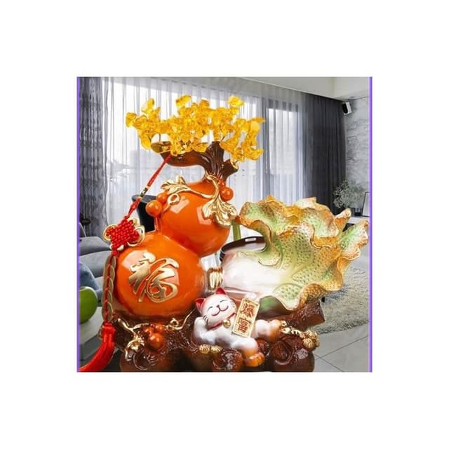 水晶髮財樹 白菜葫蘆招財貓擺件 葫蘆 葫蘆擺件 開業送禮 開店送禮 入厝禮物 招財 新傢入厝 客廳裝飾 喬遷新居禮品