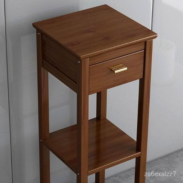 免運 可開發票 新中式花架 客廳帶抽屜置物架 落地多功能簡易植物架 盆栽盆景架輕奢 置物架 收納架 落地置物架