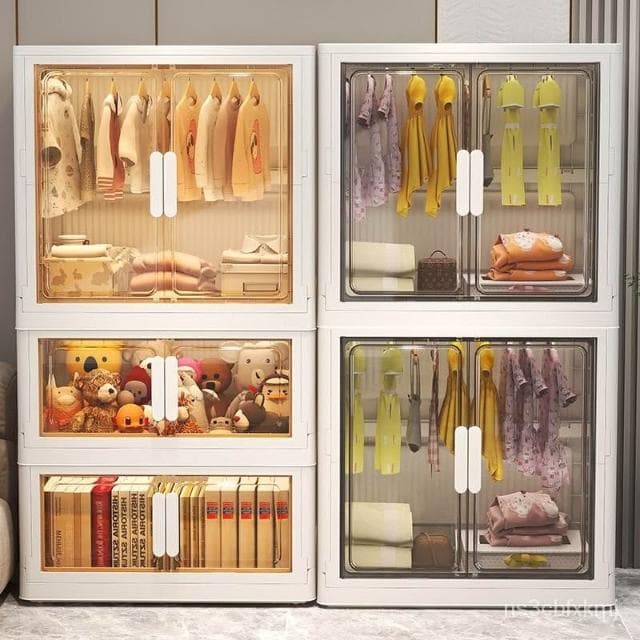 寶寶專用衣櫃 嬰兒衣服兒童小衣櫥置物塑料家用臥室簡易儲物收納櫃 兒童衣櫃衣櫥收納 寶寶衣櫃 納櫃組閤衣櫃小衣櫥