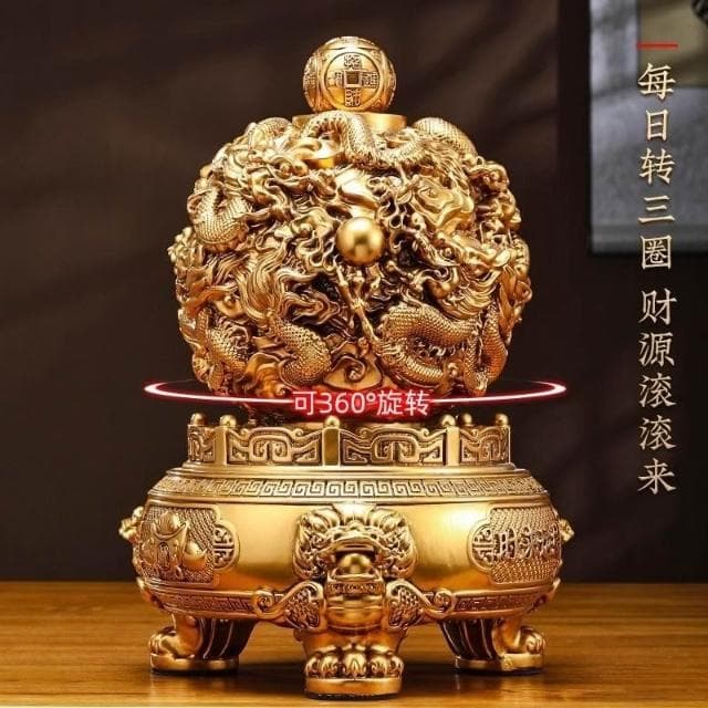 九轉乾坤龍鼎擺件 招財 客廳酒櫃辦公室桌麵大氣裝飾品 公司開業禮物 開幕送禮 入厝 新屋送禮