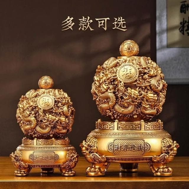 九轉乾坤龍鼎擺件 招財 客廳酒櫃辦公室桌麵大氣裝飾品 公司開業禮物 開幕送禮 入厝 新屋送禮